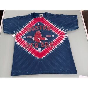 Lee Sports Boston Red Sox T-Shirt Men's L Tie-Dyed Short Sleeve DadCore